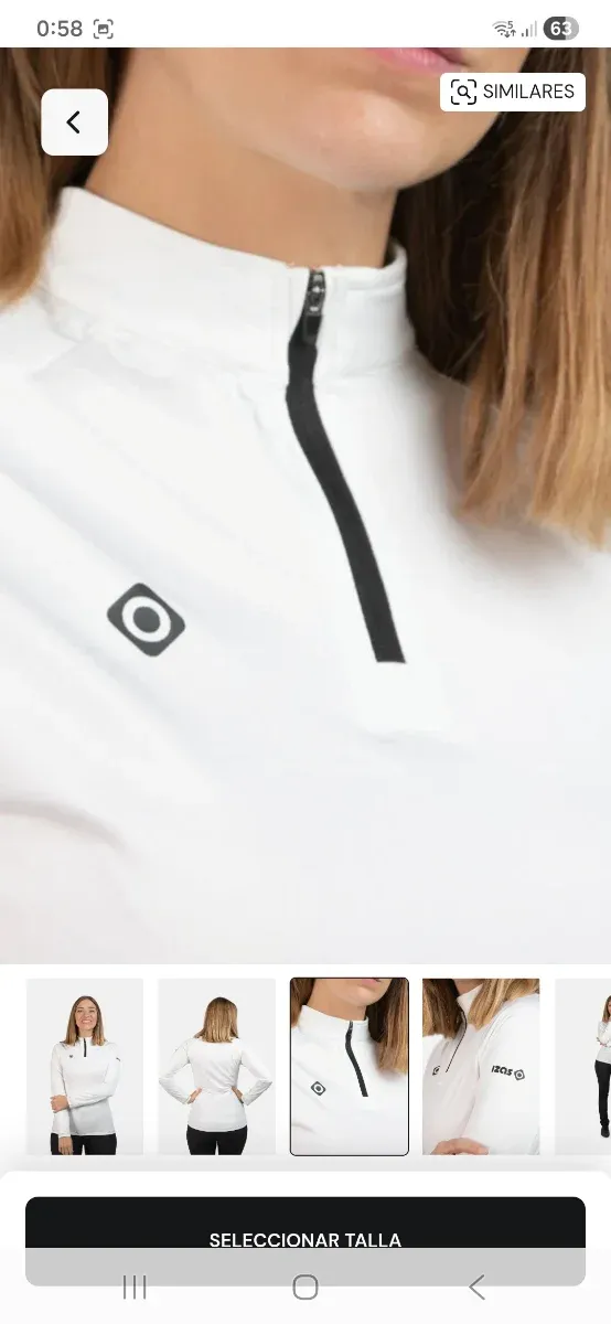 Camiseta Polo Blanca Mujer Talla XL