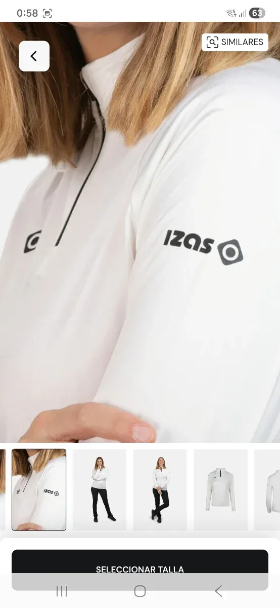 Camiseta Polo Blanca Mujer Talla XL