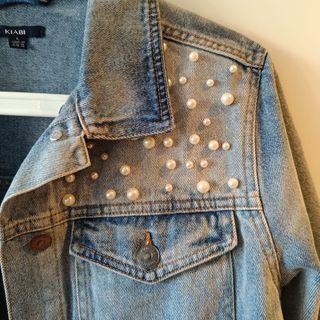 Chaqueta vaquera Kiabi mujer con perlas