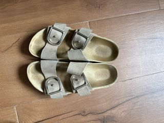 Sandalias de ante beige