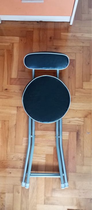 Silla Plegable Negra y Gris