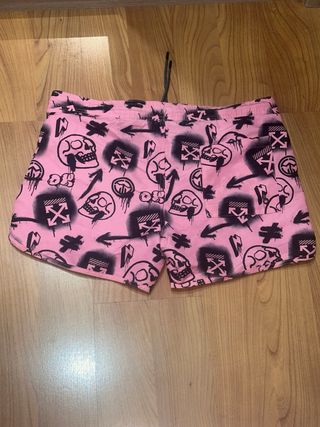 Bañador Pink Skull Graffiti