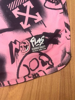 Bañador Pink Skull Graffiti