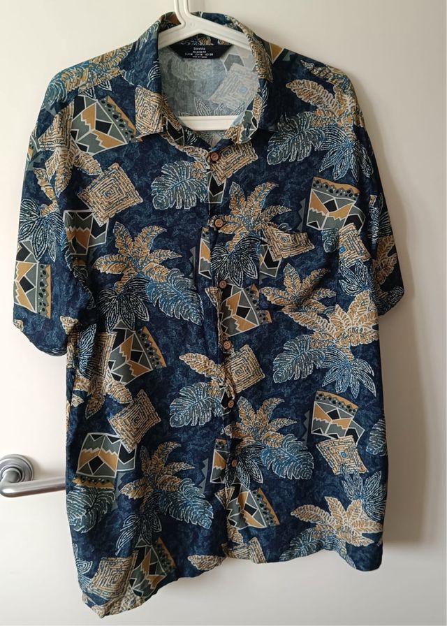 Camisa Bershka Estampada Manga Corta