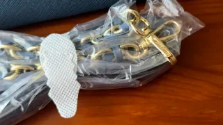 Mala Michael Kors Azul e Dourada