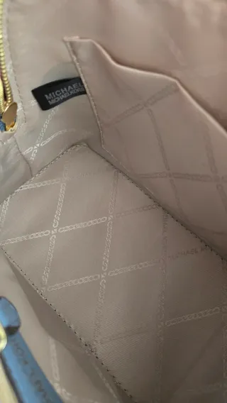 Mala Michael Kors Azul e Dourada