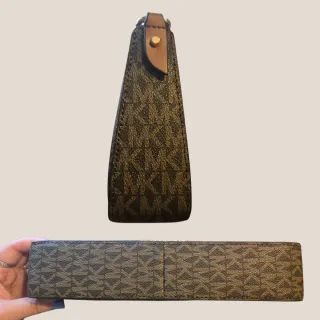 Mala Michael Kors castanha e dourada