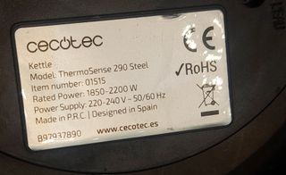 Hervidor Cecotec 5 temperaturas iluminacion LED