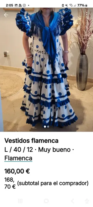 Vestido Flamenca Rojo Lunares