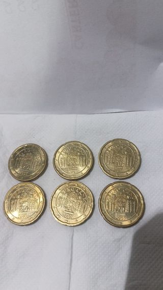 20 centimos Euro Austria 2003 y 2002, y varias más