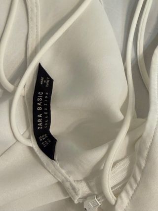 Top Zara blanco tirantes cruzados