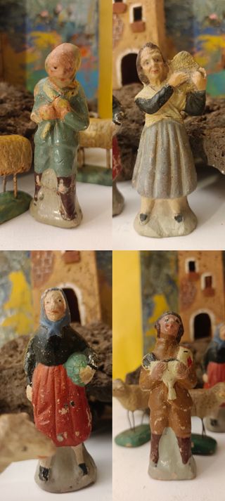 Belén 4 Figuras Terracota Murcia S.XX