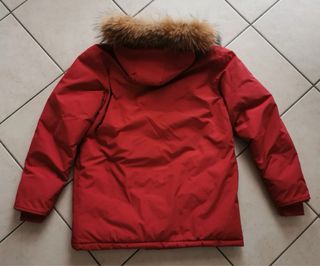 Piumino Gaudi rosso con cappuccio