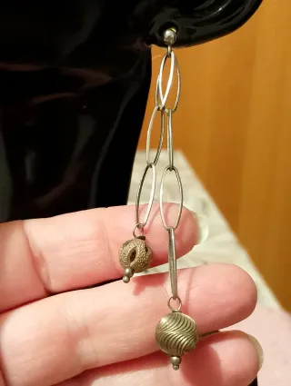 Orecchini vintage argento dorato