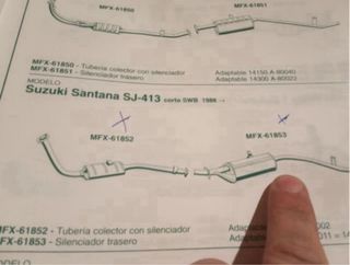 Tubo de escape Suzuki Samurai