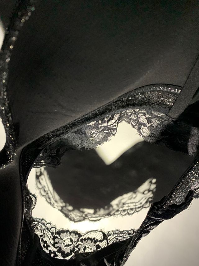 Sujetador NightParty PushUp Negro Plateado