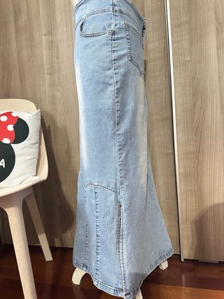 Falda vaquera larga Talla L