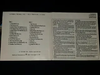 Pink Floyd The Wall - la pared 2 CD Venezuela rare