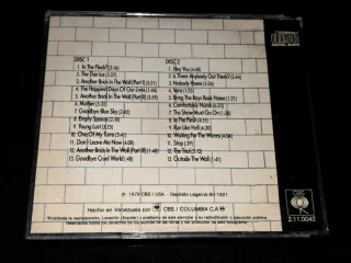 Pink Floyd The Wall - la pared 2 CD Venezuela rare