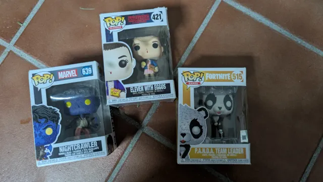 Lote 3 Funkos: Marvel, Stranger Things, Fortnite