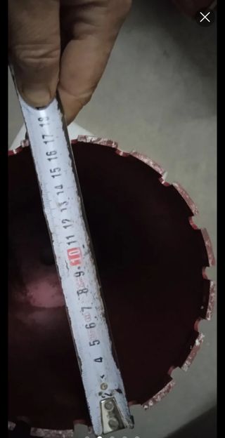 Corona diamante perforar hormigón 172 mm