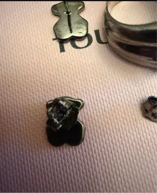 Conjunto Tous Oso Plata y Negro