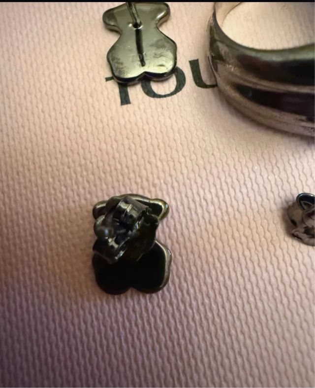 Conjunto Tous Oso Plata y Negro