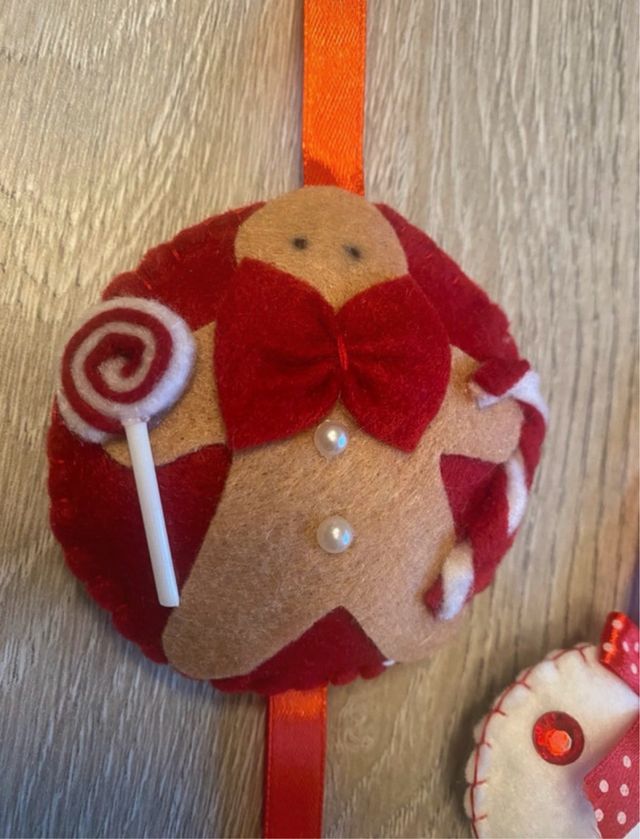 Lotto decorazioni natalizie in tessuto