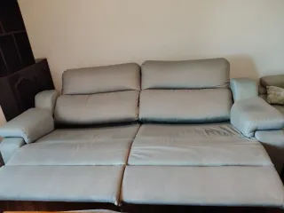 Sofá Eléctrico Beige Tela