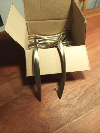 15 tiradores de acero inoxidable