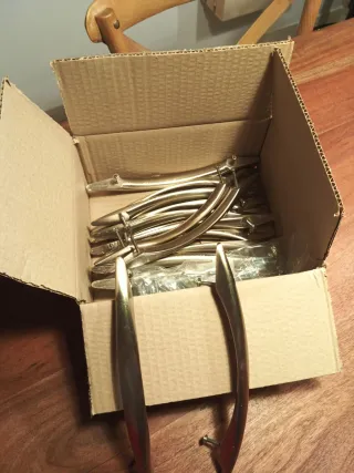 15 tiradores de acero inoxidable