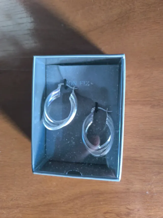 Pendientes aro diseño plata