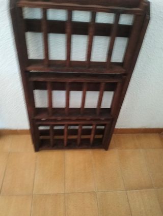 Botellero plegable de madera