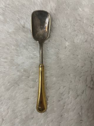 Cucchiaio vintage argento dorato