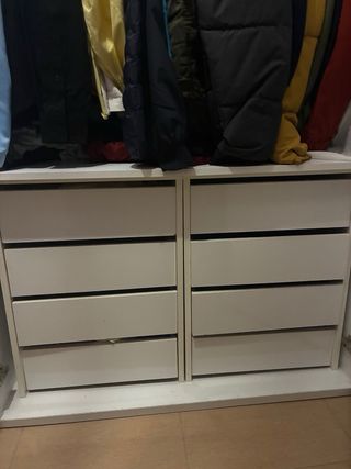 Armario blanco tiradores verdes  regalo cajoneras