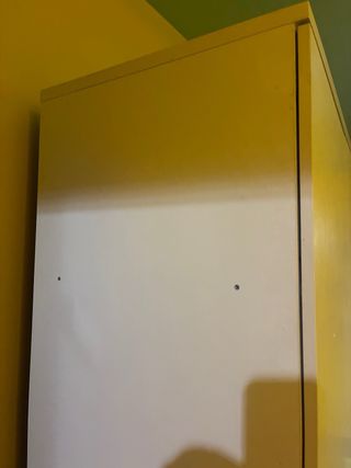 Armario blanco tiradores verdes  regalo cajoneras