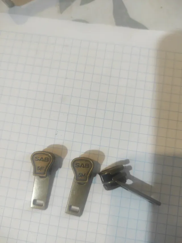 3 Deslizadores Cremallera Metal SAB