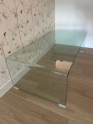 Mesa baja centro cristal transparente