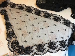 Velo pizzo vintage anni '50 camicetta