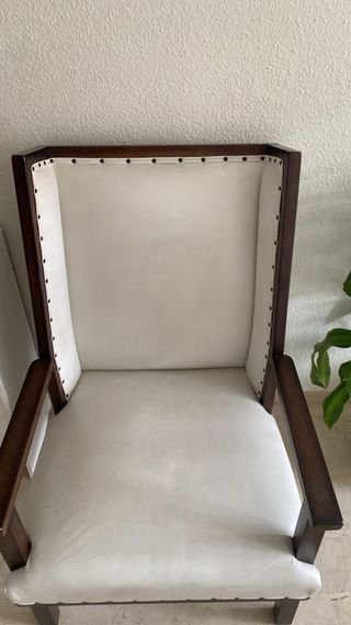 Butaca Peter Marino Piel y Madera, diseño lujo