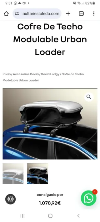 Cofre y barras techo Renault Koleos
