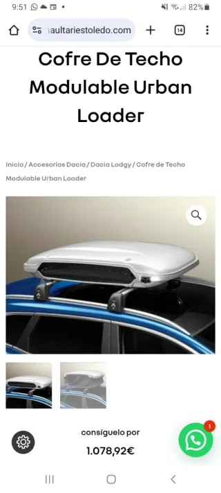 Cofre y barras techo Renault Koleos
