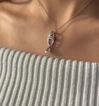 Collar Plata Ley Pez