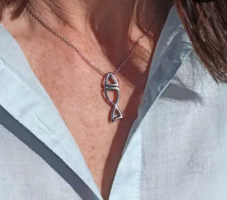 Collar Plata Ley Pez