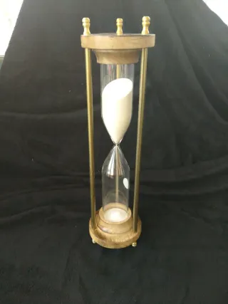 Grande Clessidra in Vetro e Legno cm 9,5x37,5