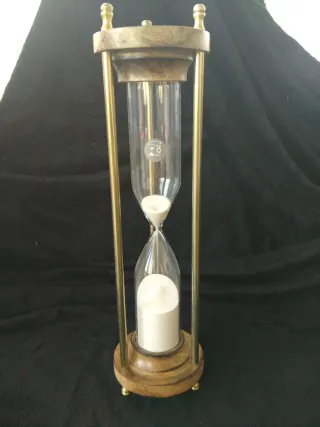 Grande Clessidra in Vetro e Legno cm 9,5x37,5
