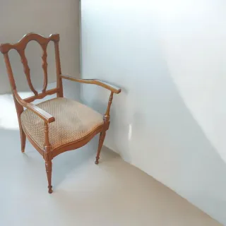 Conjunto Clásico 3 Piezas Madera y Tela