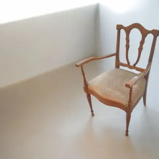 Conjunto Clásico 3 Piezas Madera y Tela