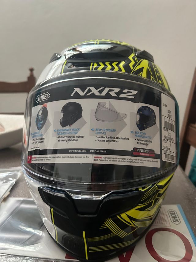 Shoei NXR2 Casco Integrale Giallo/Bianco S