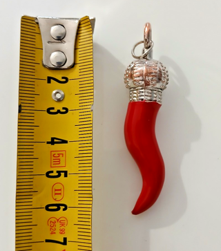 Ciondolo Corno Portafortuna con Corona